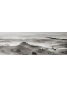 Panorama de Val d'Orcia, Siena, Toscana (BW)