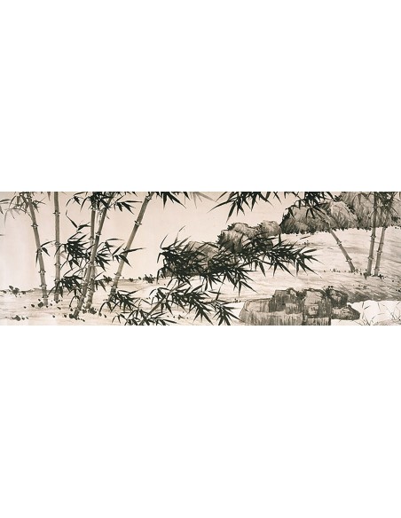 Bambú bajo la lluvia primaveral