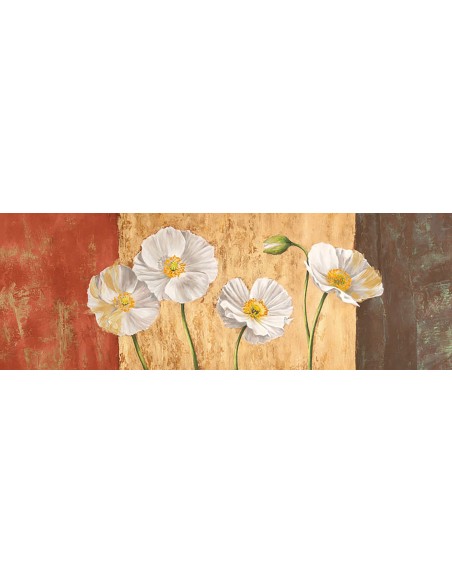 Amapolas sobre fondo liso