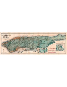 Mapa de la isla de Manhattan, 1865