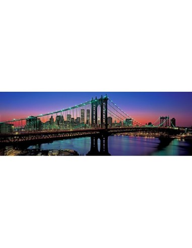 Puente y horizonte de Manhattan