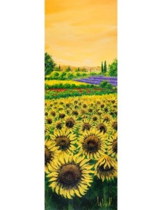 Girasoles y lavanda