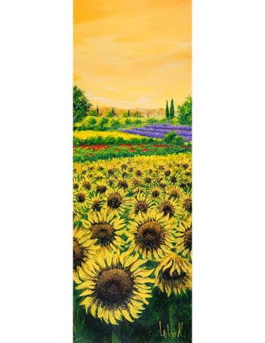 Girasoles y lavanda