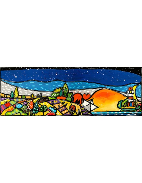 Es una puesta de sol romántica