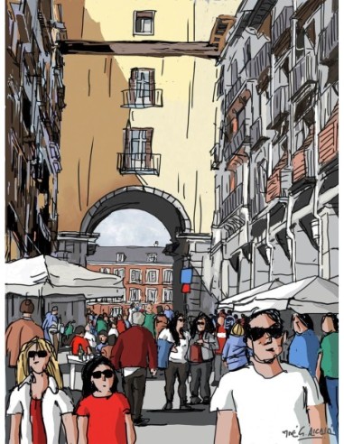 Entrada Plaza Mayor, Madrid