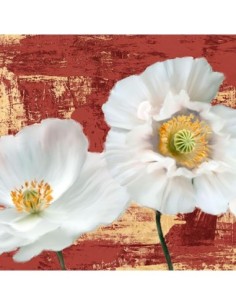 Amapolas lavadas (rojas y doradas) I