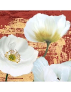 Amapolas lavadas (rojas y doradas) II